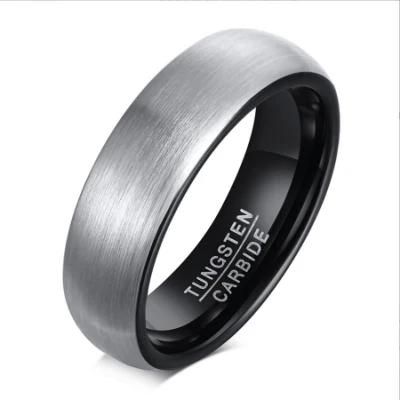 Wire Drawing Tungsten Steel Ring Fashion Men&prime; S Personal Jewelry Men&prime; S Rings