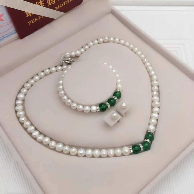 Fashion Jewelry Set Pendant Women Pure Freshwater Pearl Necklace