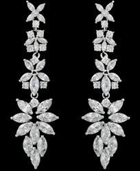 Luxury CZ Earring Jewelry, Elegant CZ Earring Jewelry, Wedding CZ Earring