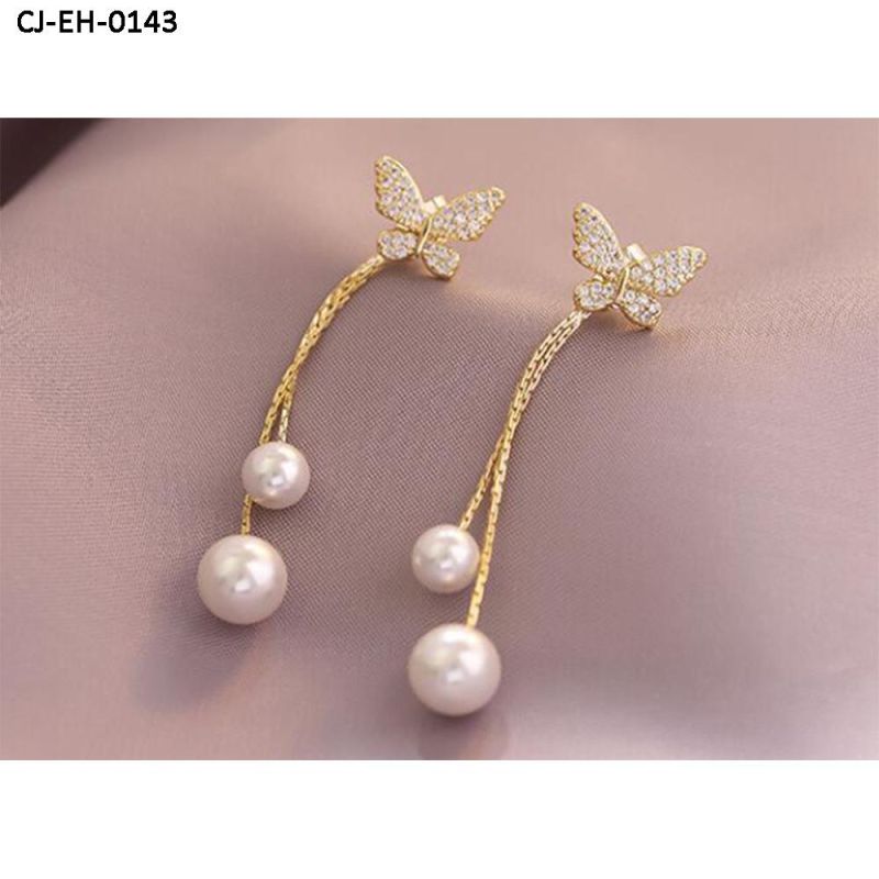 925 Silver Needle Korean Fashion Sweet Temperament All-Match Women Earrings Butterfly