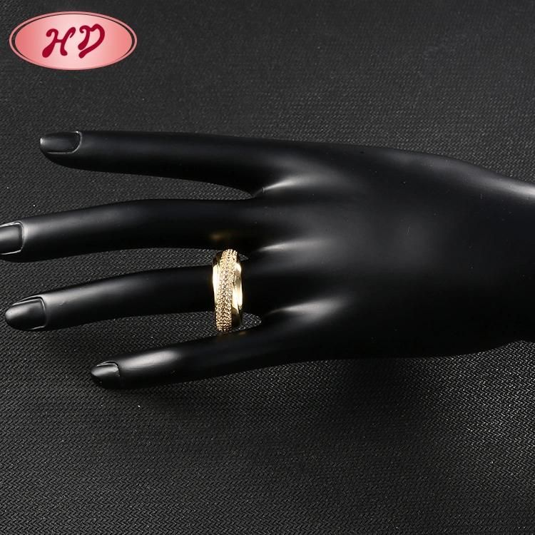 Fashion Wedding 18K Gold Plated Engagement Jewelry Stainless Steel Silver Man Finger Rings Design