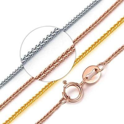 Stainless Steel Gold Plated Wheat Chopin Chain Necklace Bracelet Gift Handcraft Bracelet Anklet Fashion Jewelry