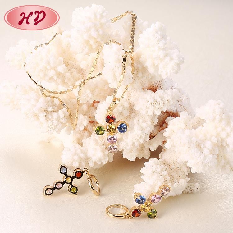 Fashion Women Costume Imitation 18K Gold Plated Ring Bracelet Charm Jewelry with Earring, Pendant, Necklace Sets Jewelry