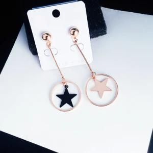 Gift Fashion Women Jewellery Stainless Steel Earrings Star Jewelry