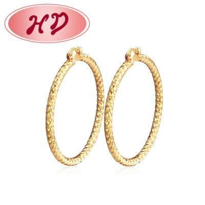 Fashion Women Jewelry Mexico Brinco 18K Gold Plated Color Big Hoop Earrings