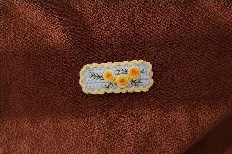 Crochet and Embroidery Snap Hair Clips Accessory Ym237