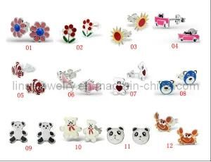 Fashion 316L Stainless Steel Stud Earrings for Cute Girls (SJE1679)