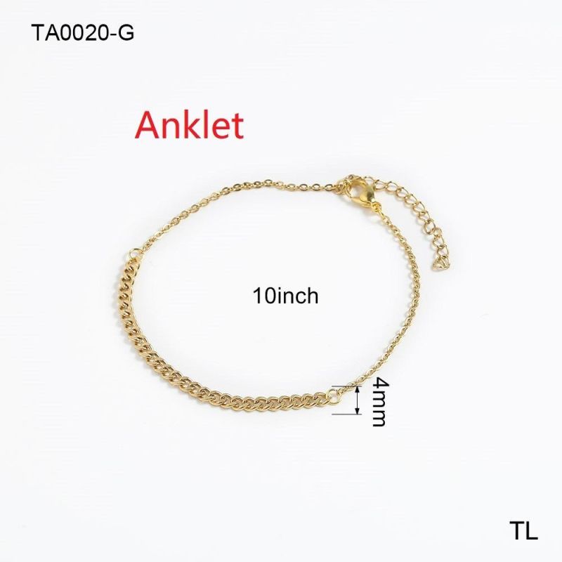 Manufacturer Customized High-Quality Jewelry Never Fade Wholesale Fashion Jewelry Stainless Steel Anklets
