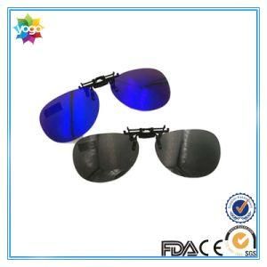 Clip on Glasses Clip on Sunglasses Blue Mirrored Lenses