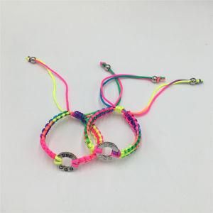 Fine Fabric Handcraft Knitted Bracelet Sets with Metal