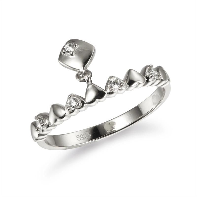 Hot Sale 925 Sterling Silver with CZ Arrow Charm Ring jewellery
