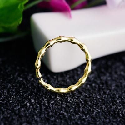 Simple Personality Bamboo Ring, High-Rise Gold Ring