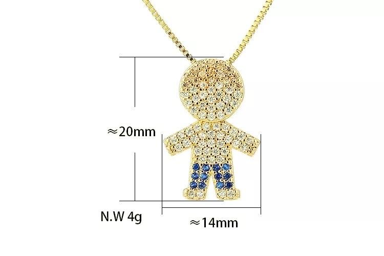Cool Boy Sweet Girl Pendant Necklace Child Necklace Kids Jewelry