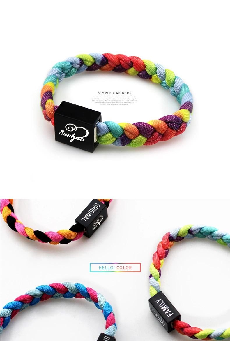 Top Selling Nylon Custom Logo Colorful Bracelet