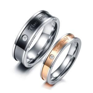 Two Tone High Polished 316L Stainless Steel Wedding Ring Jewelry