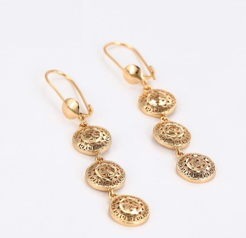 Wholesale New Design Unique Fashion 18K Gold Color Ball Shape Women′ S Eardrop Earrings