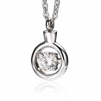 Latest Silver Zircon Urn Bottle Jewelry Pendant