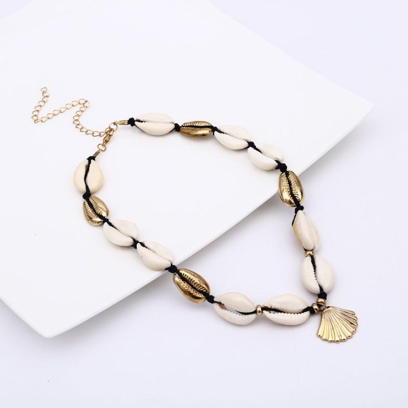 Simple Handmade Shell Clavicle Chain Pendant Necklace Jewelry