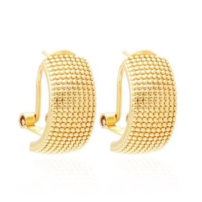 18K Gold Plated Stainless Steel Jewelry Short Tassels Dangle Earrings