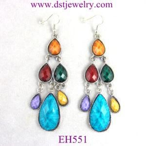 Earrings Made of Rhinestones and Zinc Alloy