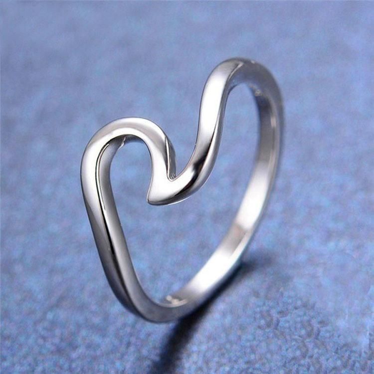 Wave Simple Wave Ring Slender Wave Wave Shape Tail Ring