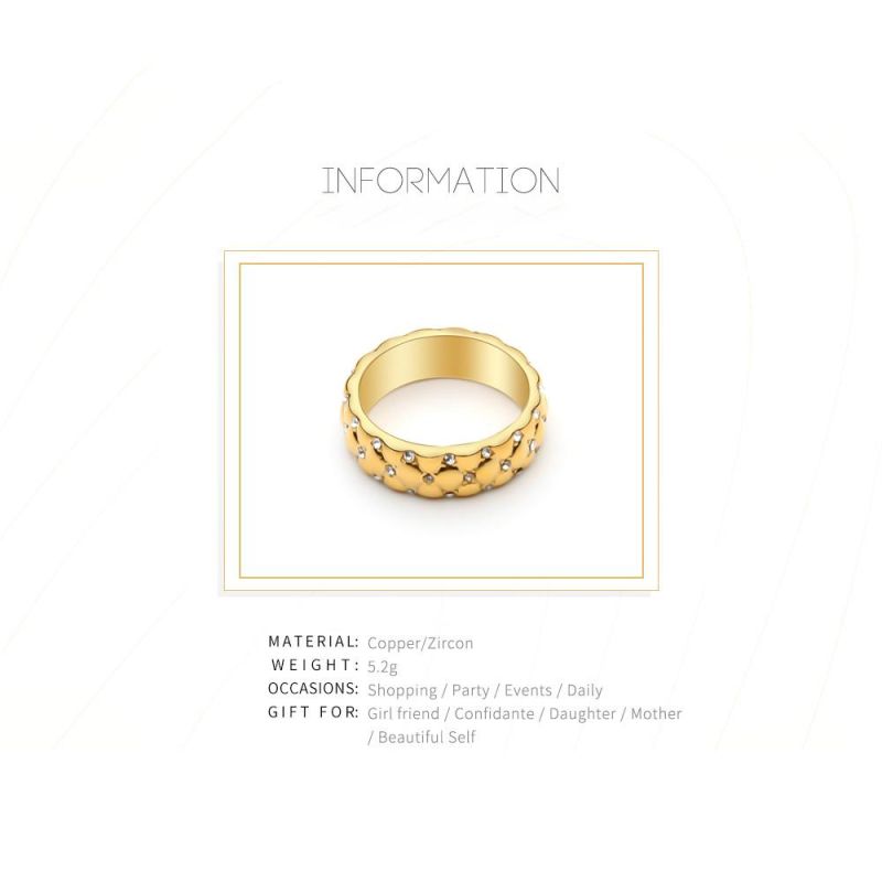 Fashion jewelry Eternity Chic Copper Rings with Cubic Zircon