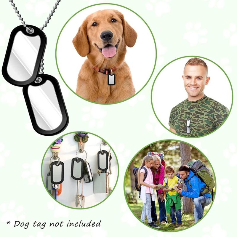 Dog Tag Rubber Silencer with Ball Chain