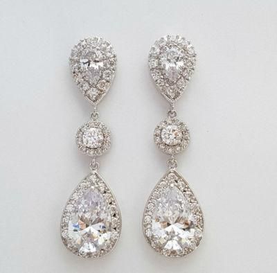 Bridal CZ Earring Jewelry, Wedding CZ Earring Jewelry, Fashion Earring, Gift Earring