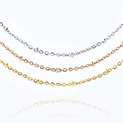 New Design Statelite Lady Jewelry Anklet Bracelet Necklace for Pendant Stainless Steel Gold Plated