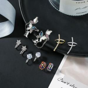 Sterling Silver Stud Earrings Girls Earring Brass Earrings Women