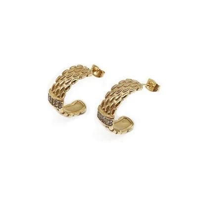 Manufacturer Custom Fashion Jewelry Earring Stud High Quality Waterproof Earring jewellery Tarnish Free Jewelry 18K Gold Plated