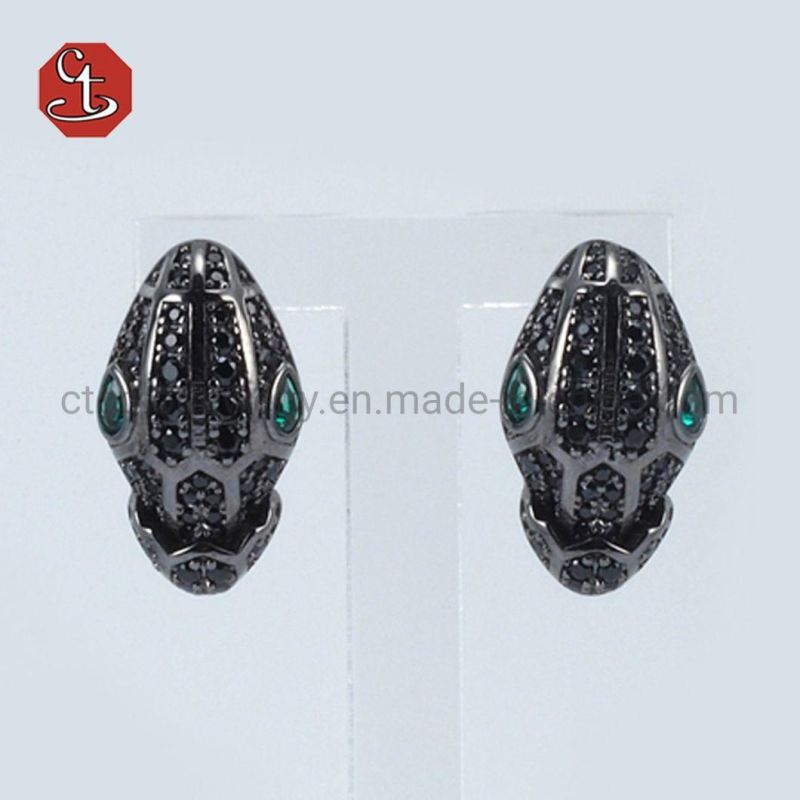 Snake Jewelry Zirconia Dangle Earrings Silver or Brass Earrings Party Jewelry