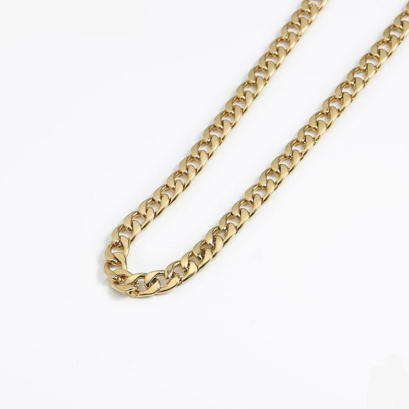 Manufacturer Custom High Quality Fashion Jewellery Cheap Stainless Steel 18K Gold Plated Thick Chain Wholesale Customs Necklace Jewelry for Women Men Unisex