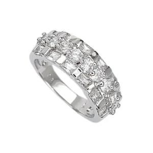 Antique 10kt Gold Filled CZ Stone White Topaz Wedding Ring