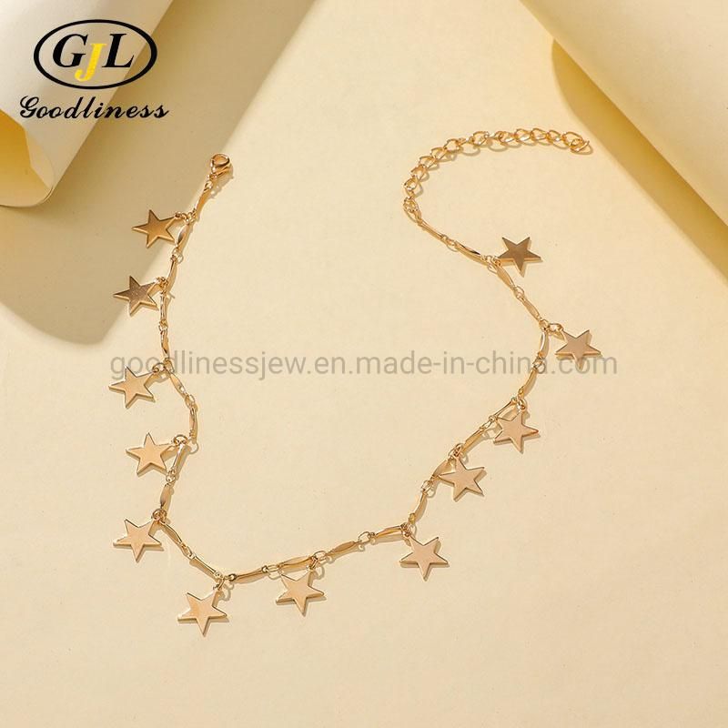 High Quality New Design Star Women Silver Chain Pendent Necklace