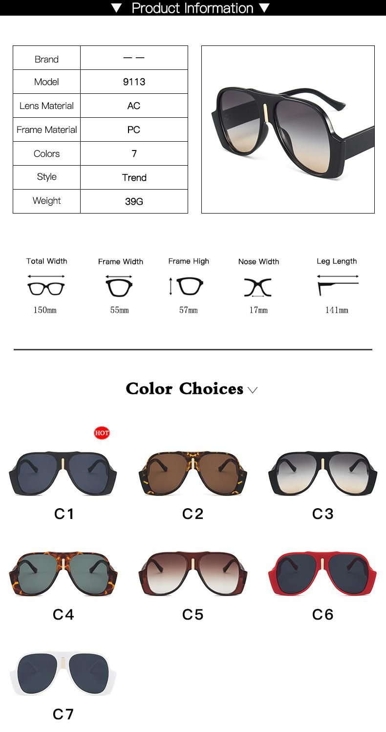Sunglasses Female Hip-Hop Funny Wide-Legged Toad Glasses