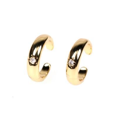 Fashion Non Pierced Gold Cuff Earring 18K Gold Hole Cuff Clip Earrings