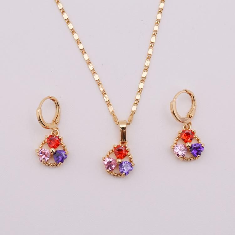 Popular Costume Zirconia 18K Gold Plated Jewelry Sets