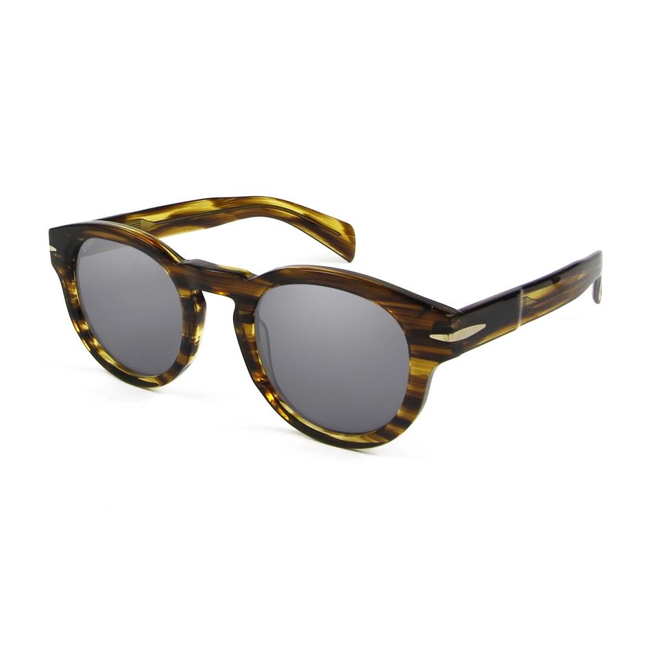 Modern Design High Quality Acetate Frame Polarized Sunglasses Women Round Fashion Glasses Men Wholesale Retro Eyewear Women