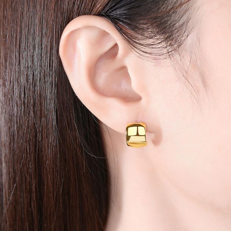 Hoop Earrings Shining Elegant Ear Stud Fashion Jewelry