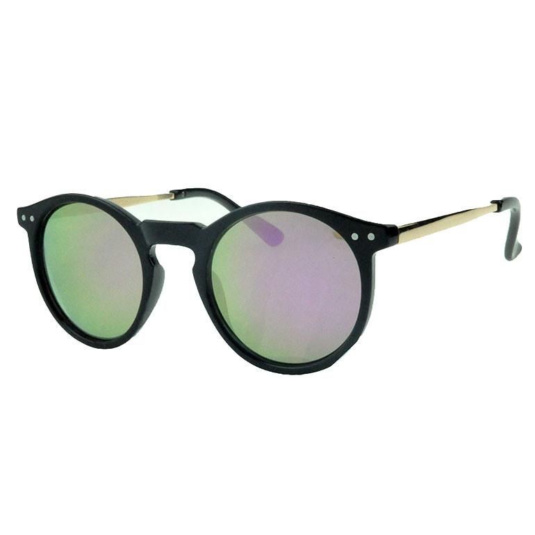 2017 Factory Directly Round Shape Fashion Sunglasses with Metal Temples