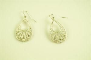 Openwork Alloy with Stone Earring