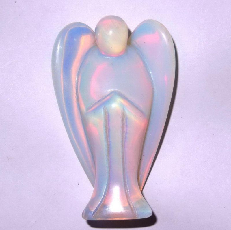 Semi Precious Stone Crsytal Gemstone Angel Carving Charming Statue