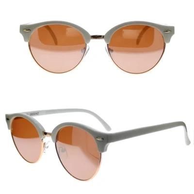 Half Frame PC and Metal Material Sunglasses