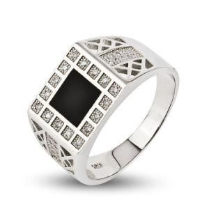 Fashion Luxury 925 Sterling Silver Onyx Man Jewelry Ring