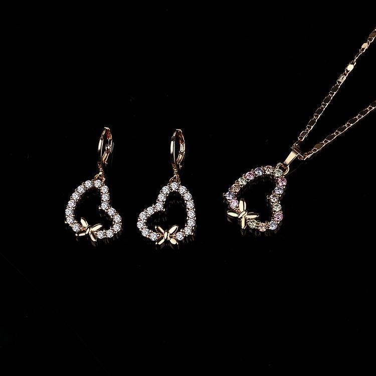 2020 Guangzhou Manufacturer Small Dubai 18 Carat Gold Plated Earrings Jewelry Sets for Women