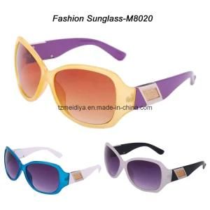 Popular Women Sunglasses, Metal and Leather Ornaments (UV, FDA/CE Certified M8020)
