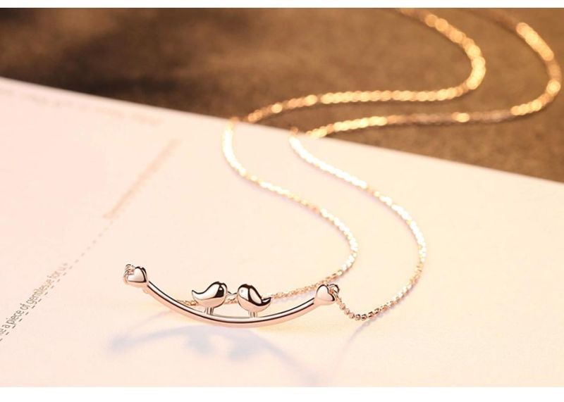 Lovebirds Austrian Pendant Fashion Necklace for Women