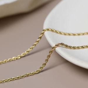 Twist Thick Chain French Fine Round Small Letter M Pendant Necklace