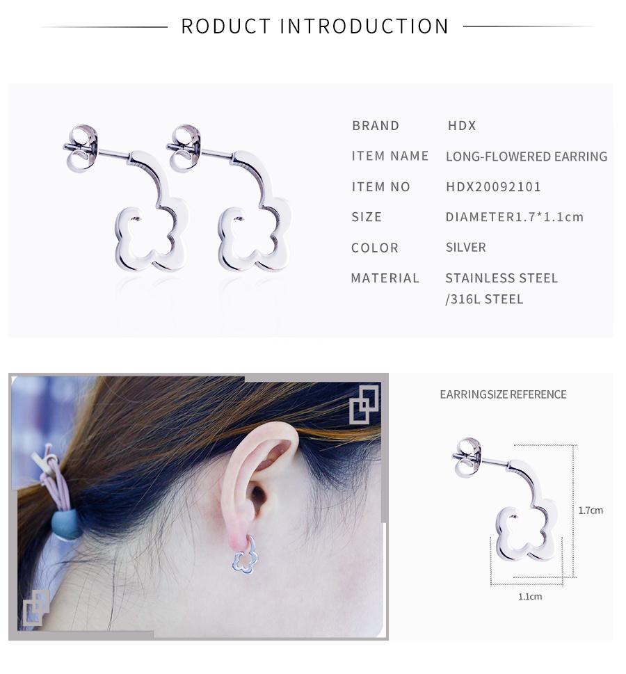 Korean Edition Evergreen Flower Earrings Fashionable Earrings Woman
